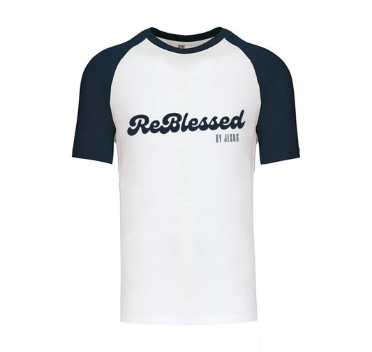 Reblessed T-shirt White & Blue