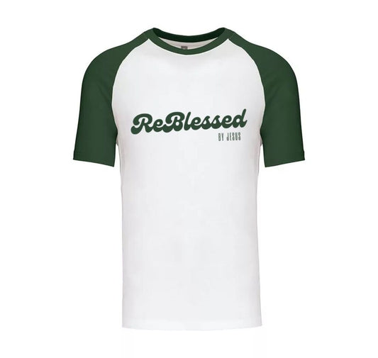 Reblessed T-shirt White & Green