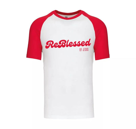 Reblessed T-shirt White & Red