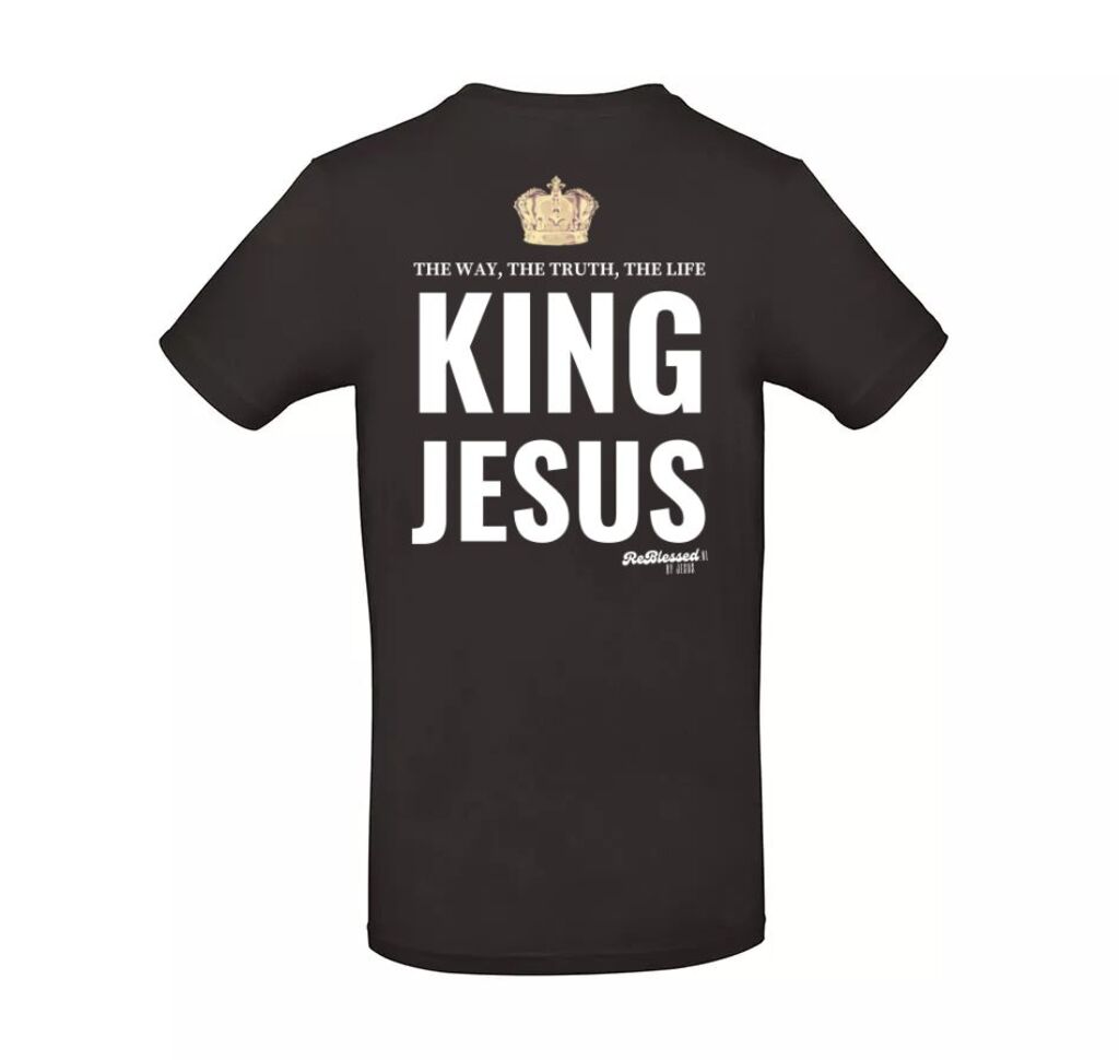 King Jesus Backprint ReBlessed T-shirt - E190 Men's Crew Neck T-shirt