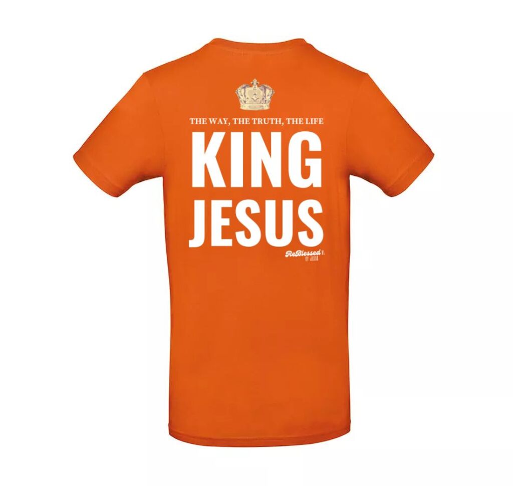 King Jesus Backprint ReBlessed T-shirt - E190 Men's Crew Neck T-shirt