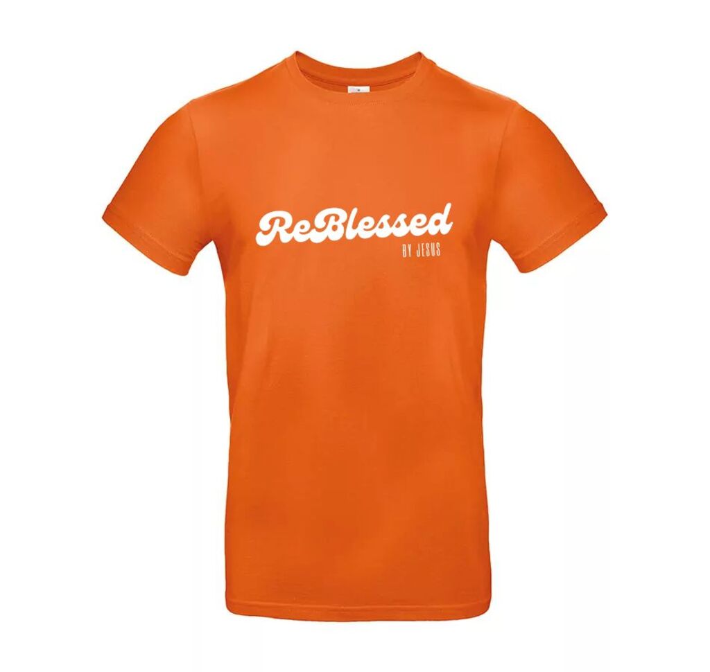King Jesus Backprint ReBlessed T-shirt - E190 Men's Crew Neck T-shirt